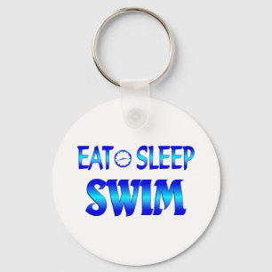 Eat Sleep Swim Key Ring
