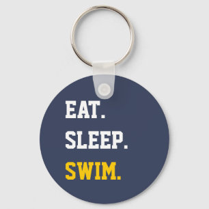 Eat Sleep Swim Key Ring