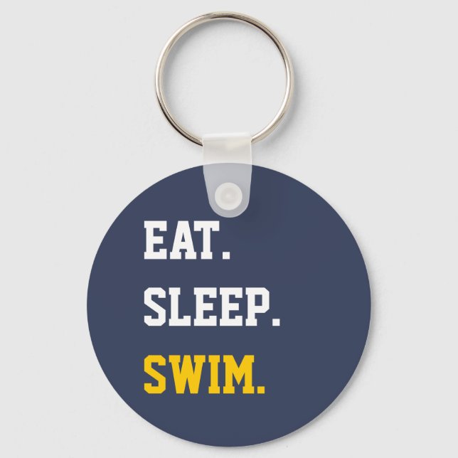Eat Sleep Swim Key Ring (Front)