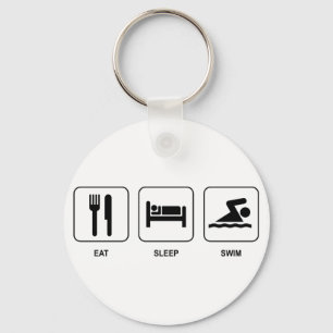 Eat Sleep Swim Keychain