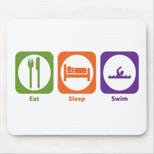 Eat Sleep Swim Mouse Pad
