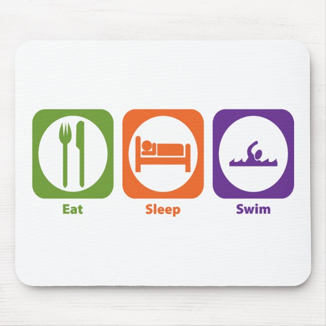 Eat Sleep Swim Mouse Pad (Front)