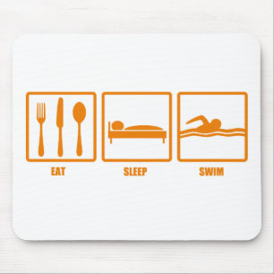 Eat Sleep Swim Mouse Pad