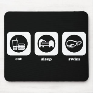 Eat. Sleep. Swim. Mousepad
