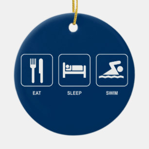 Eat Sleep Swim Ornament
