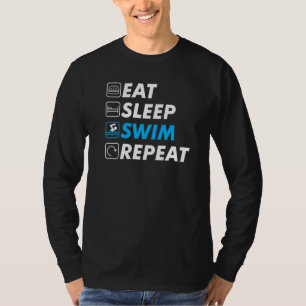 Eat Sleep Swim Repeat Athlete Race Triathlon T-Shirt
