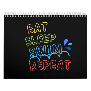 Eat sleep swim repeat calendar