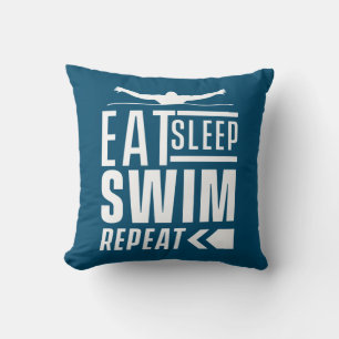 Eat Sleep Swim Repeat Cushion