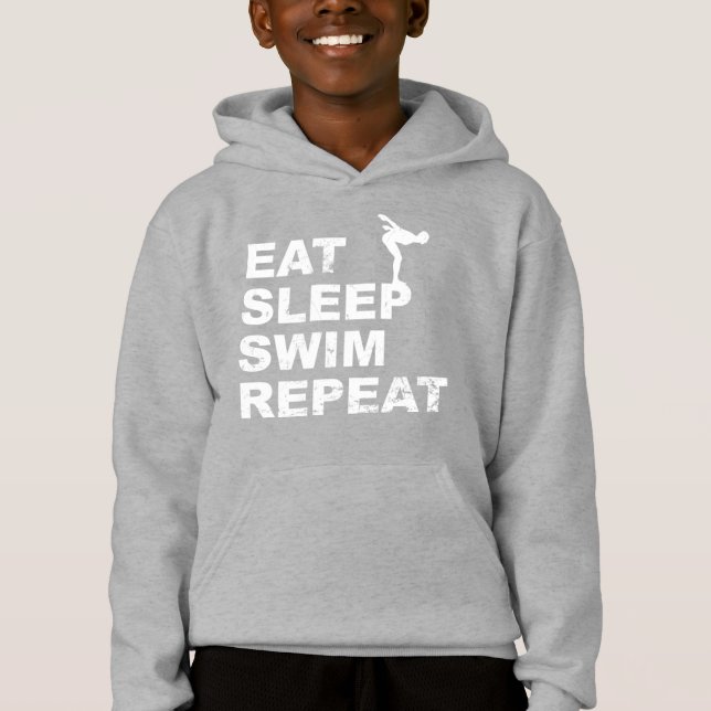 Eat Sleep Swim Repeat - Funny quote for Swimmer (Front)