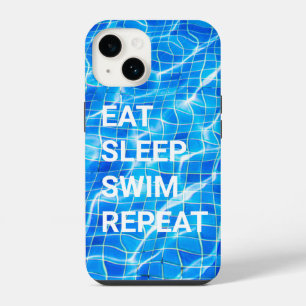 Eat Sleep Swim Repeat Swimming Pool Aquatic iPhone 14 Case