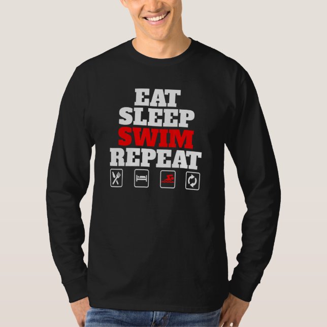 Eat Sleep Swim Repeat T-Shirt (Front)