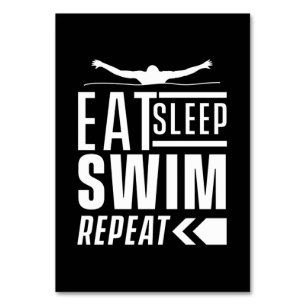 Eat Sleep Swim Repeat Table Number