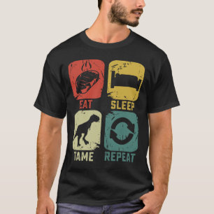 Eat Sleep Tame Repeat Dinosaur Gaming Geek Funny G T-Shirt