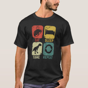 Eat Sleep Tame Repeat Dinosaur gaming geek  gamer T-Shirt