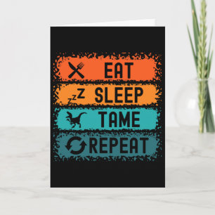 Eat Sleep Tame Repeat Gamer Dinosaur Trex Lover  Card