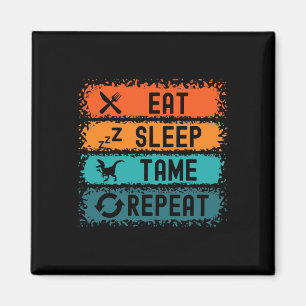 Eat Sleep Tame Repeat Gamer Dinosaur Trex Lover Magnet