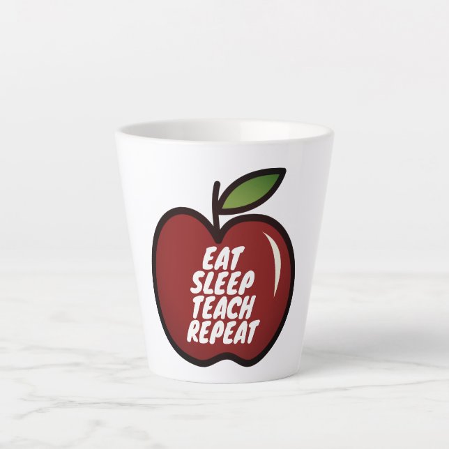 Eat Sleep Teach Repeat gift mug for school teacher (Front)
