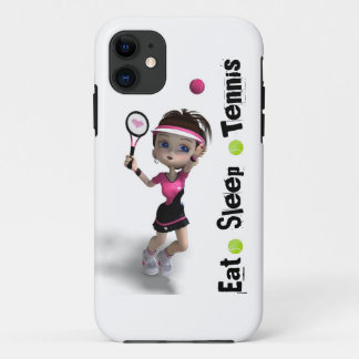 Eat Sleep Tennis Girl iPhone 11 Case