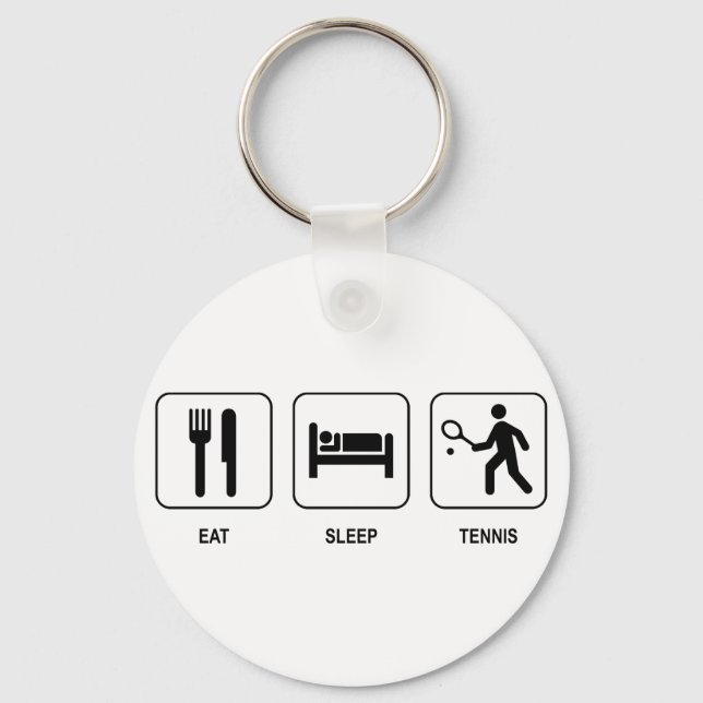 Eat Sleep Tennis Keychain (Front)