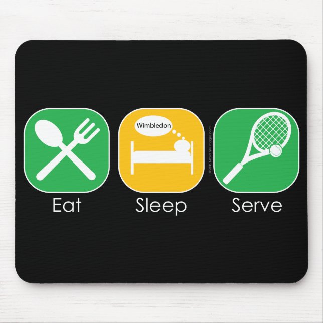 Eat Sleep Tennis Mouse Pad (Front)