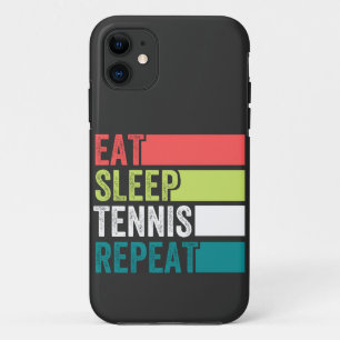 eat sleep tennis repeat iPhone 11 case
