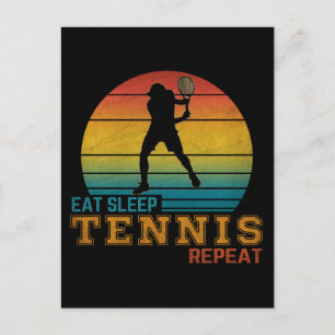Eat Sleep Tennis Repeat Postcard