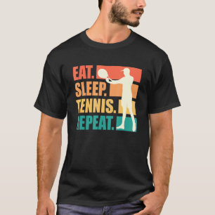 Eat Sleep Tennis Repeat Vintage Tennis T-Shirt