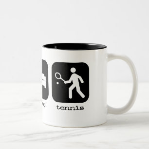 Eat Sleep Tennis Two-Tone Coffee Mug