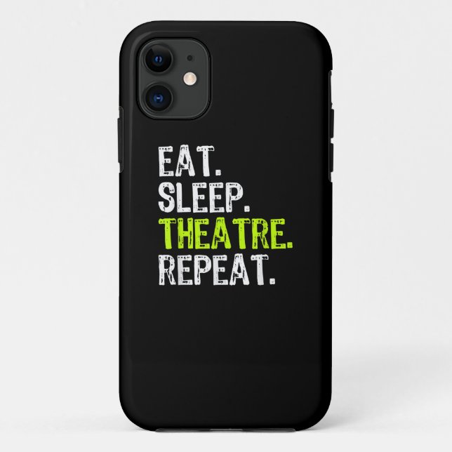Eat Sleep Theatre Repeat Case-Mate iPhone Case (Back)