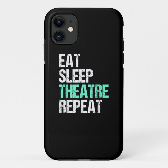 Eat Sleep Theatre Repeat Case-Mate iPhone Case (Back)