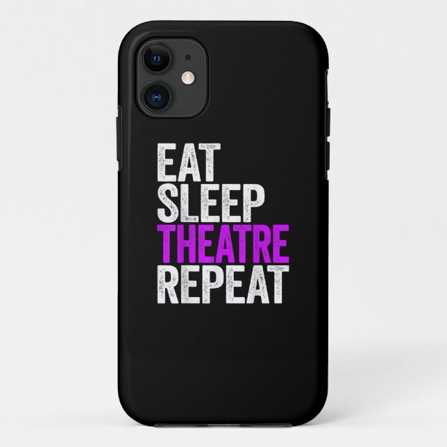 Eat Sleep Theatre Repeat Case-Mate iPhone Case (Back)