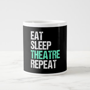 Eat Sleep Theatre Repeat Funny Actor Actress Gift Large Coffee Mug
