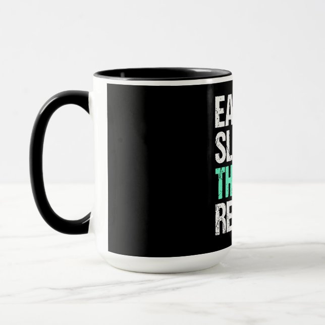 Eat Sleep Theatre Repeat Funny Actor Actress Gift Mug (Left)