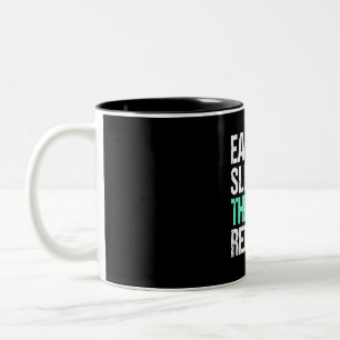 Eat Sleep Theatre Repeat Funny Actor Actress Gift Two-Tone Coffee Mug