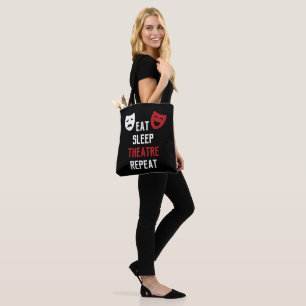 Eat Sleep Theatre Repeat Musical Thetre Gift Tote Bag