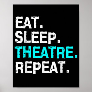 Eat Sleep Theatre Repeat Poster