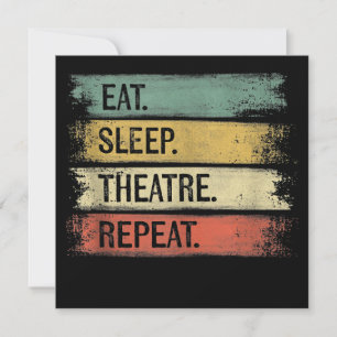 Eat Sleep Theatre Repeat Theatre Tech Gifts Actor Holiday Card