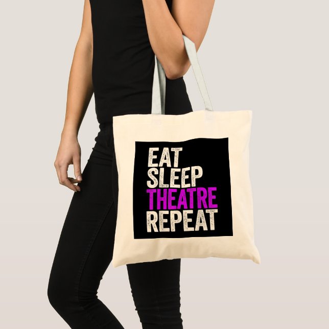 Eat Sleep Theatre Repeat Tote Bag (Front (Product))
