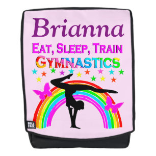 EAT, SLEEP, TRAIN GYMNAST PERSONALIZED BACK PACK