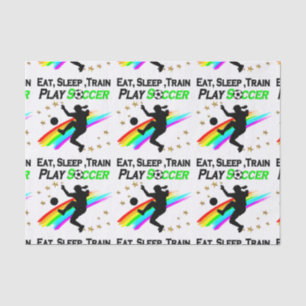 EAT, SLEEP, TRAIN PLAY SOCCER TISSUE PAPER