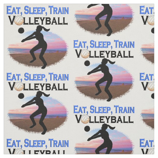 EAT, SLEEP, TRAIN VOLLEYBALL FABRIC (Swatch)