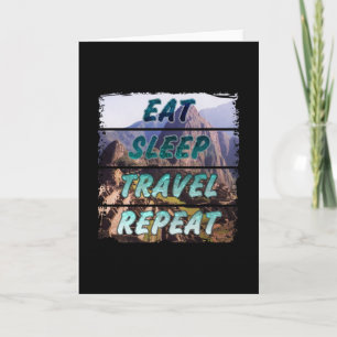 Eat Sleep Travel Repeat - Machu Picchu, Peru Thank You Card