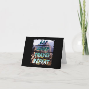Eat Sleep Travel Repeat - Machu Picchu, Peru Thank You Card