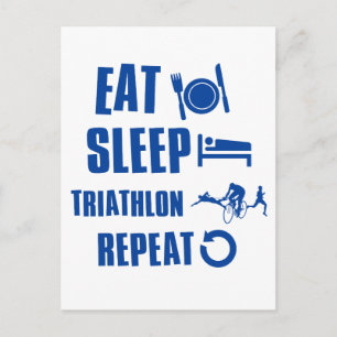Eat sleep Triathlon Postcard