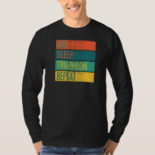 Eat Sleep Triathlon Repeat Graphic Triathlet T-Shirt
