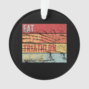 Eat Sleep Triathlon Repeat Ornament