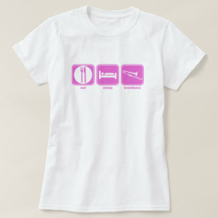 eat sleep trombone pink T-Shirt
