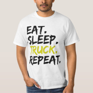 Eat Sleep Truck Repeat Trucker Driver T-Shirt