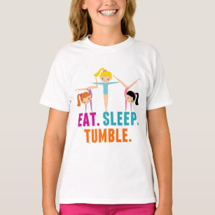 Eat Sleep Tumble Cute Gymnastics Girls T-Shirt