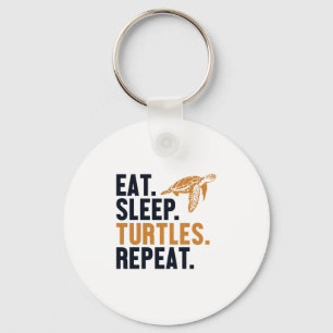 Eat Sleep Turtles Repeat Tortoise Painted Lover Co Key Ring